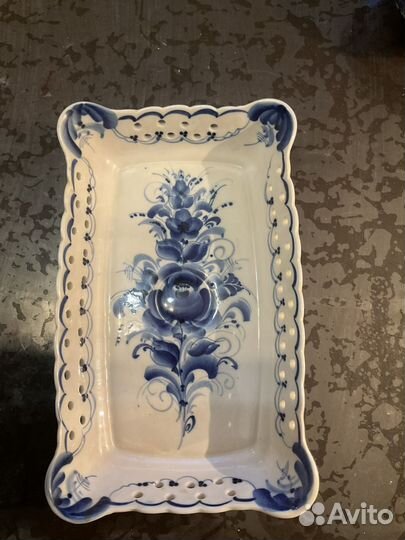 Сухарница гжель