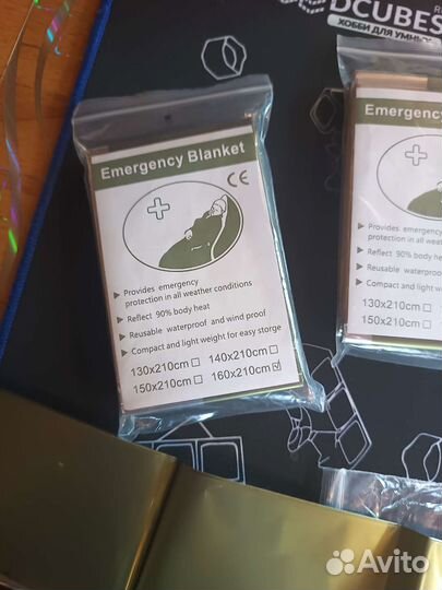 Спасательное термоодеяло зеленое