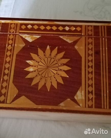 Шкатулка деревянная винтаж