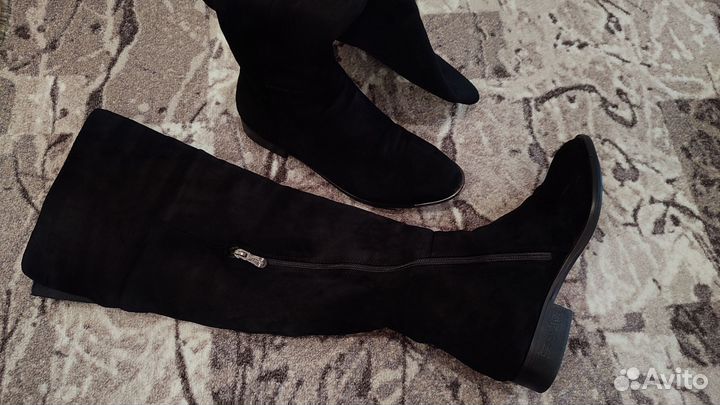 Ботфорты замшевые