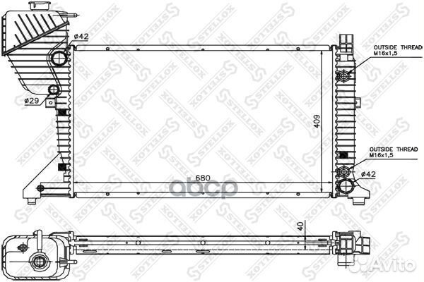 10-25880-SX радиатор системы охлаждения АКПП M