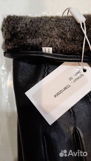 Мужские кожаные перчатки зимние натуральный мех