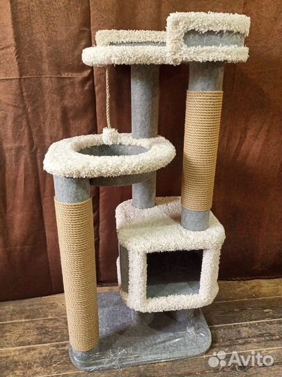 Когтеточка домик для кошки 130см