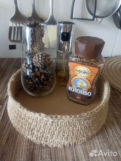 Корзинка из джута)