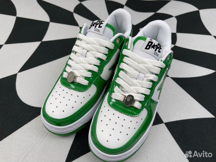 Кроссовки Bape Sta “Green/White”