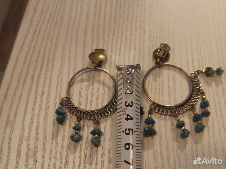 Серьги клипсы винтаж