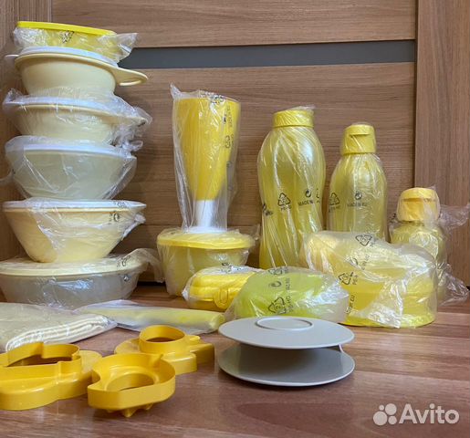 Посуда Таппервер Tupperware зеленый желтый
