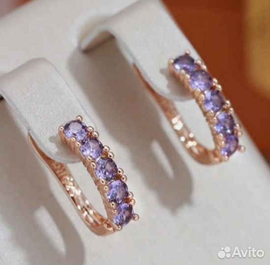 Позолоченные серьги 