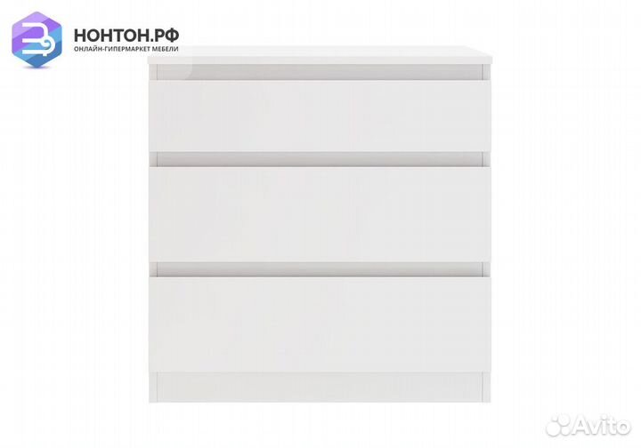 Комод Морвик с 3-мя ящика белый