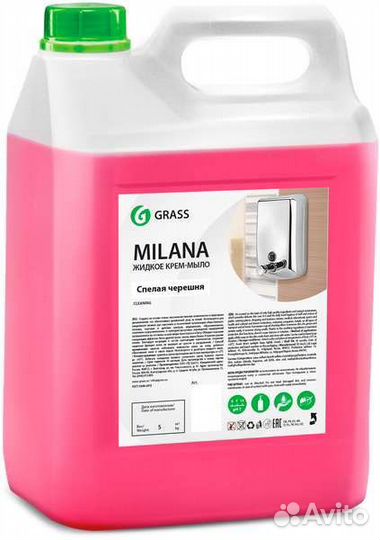 Жидкое крем-мыло Milana Спелая черешня 5 л