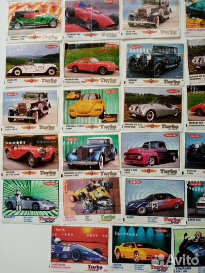 Вкладыши от жвачки turbo classic Kent турбо,102 шт