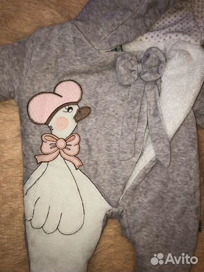 Комбинезон для девочки утепленный 62-74 бренд soso