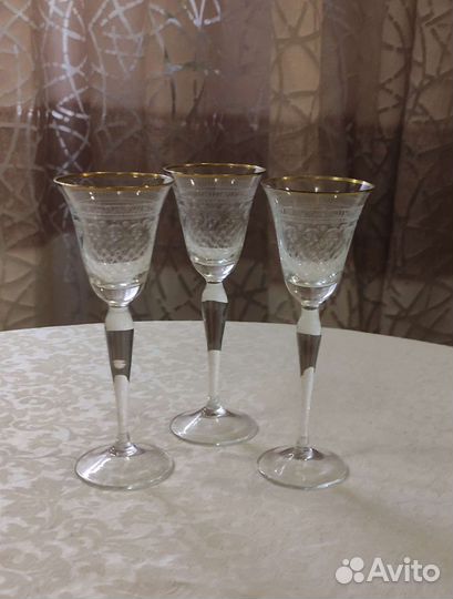Рюмки чешское богемское стекло