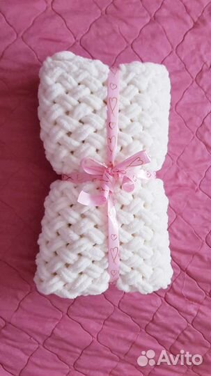 Плед детский вязаный ручная работа