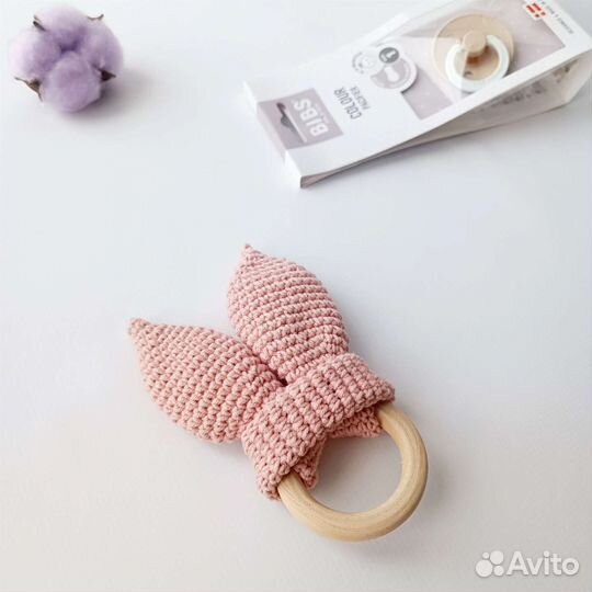 Вязаные игрушки погремушки ручной работы