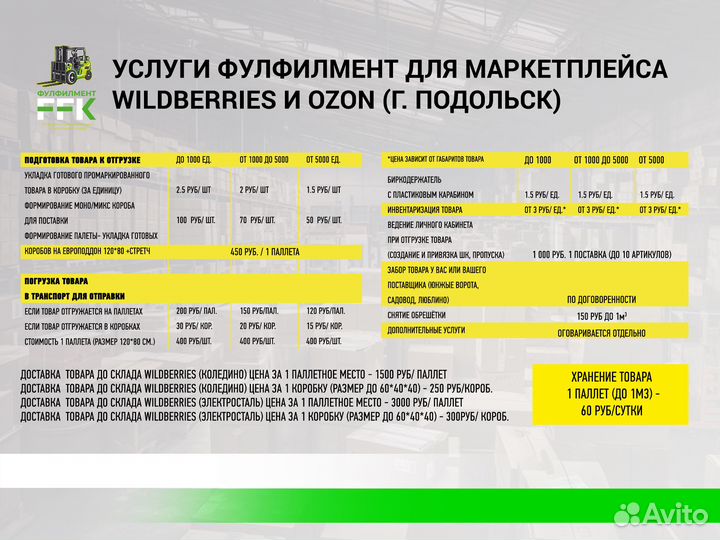 Фулфилмент упаковка товра WildberriesOzon