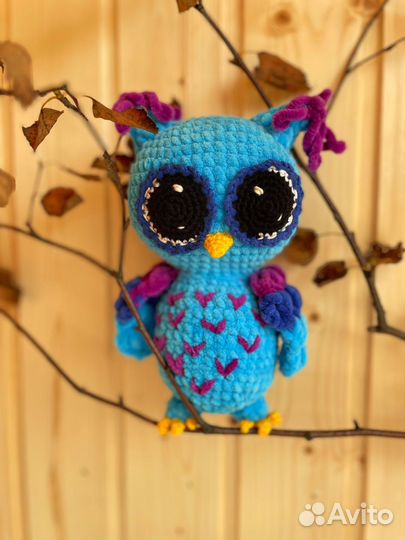 Мягкая игрушка сова ручной работы