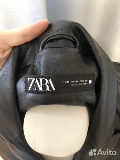 Кожаный пиджак zara