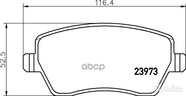 Колодки тормозные дисковые перед NP2010 NIS