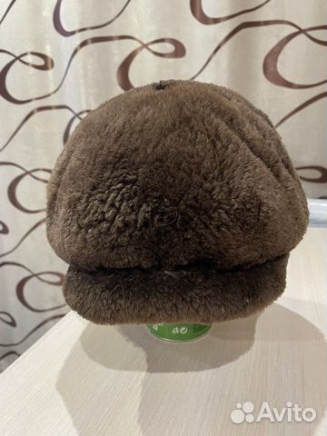 Шапка-кепка, меховая, мужская, зимняя