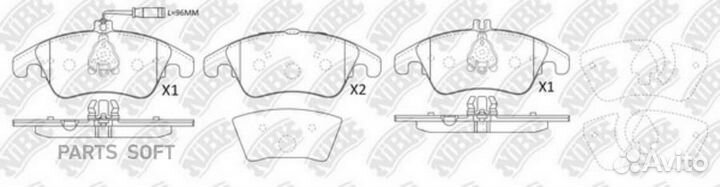 Nibk PN0395W Колодки mercedes W204 2015