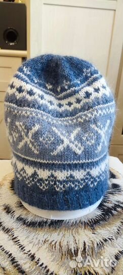 Шапка пух норки и кашемир