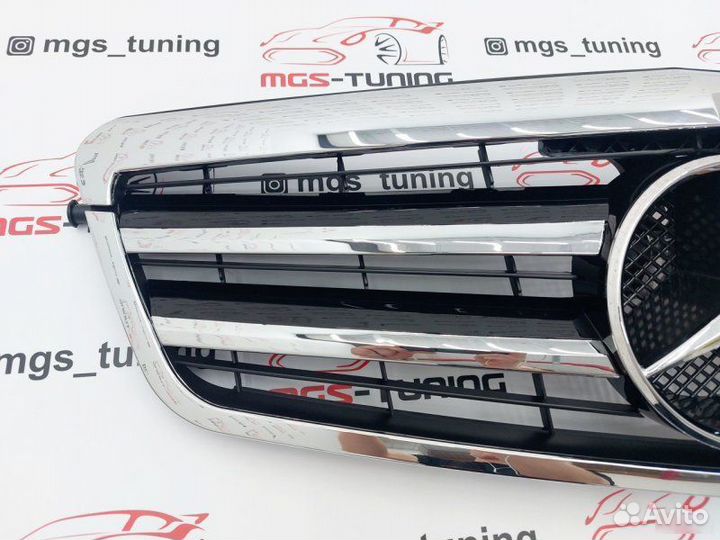 Решетка Mercedes E-class W212 09-13 2 полосы хром
