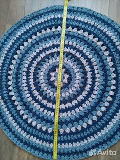 Коврик из пряжи новый ручная работа