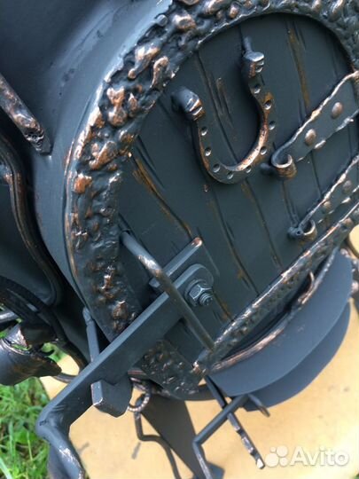 Кованная Печь под казан ручной работы