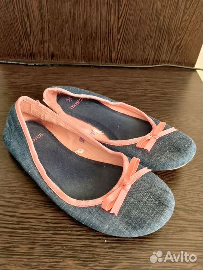 Балетки для девочки джинсовые 34р