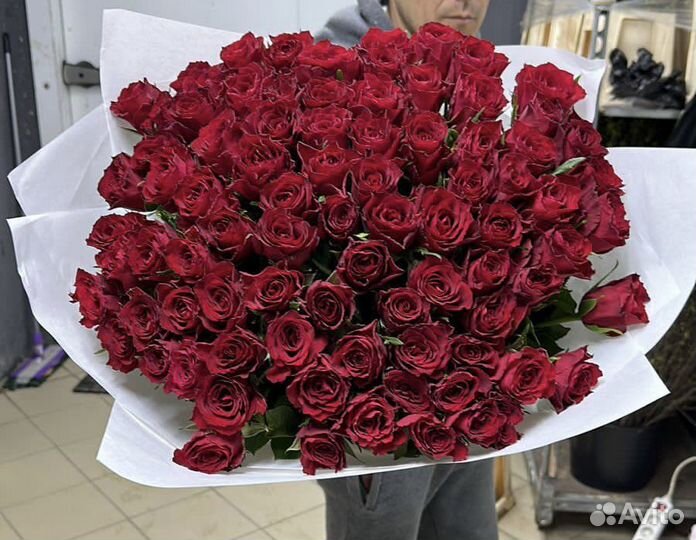 Букет 101 роза, 51 роза