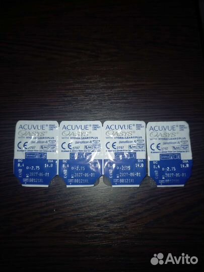 Линзы контактные acuvue oasys двухнедельные -2.75