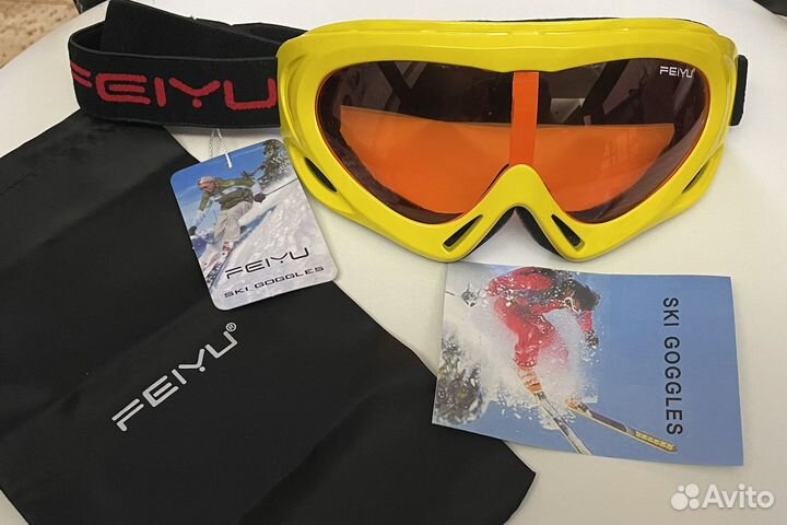 Новые очки горнолыжные подростковые детские