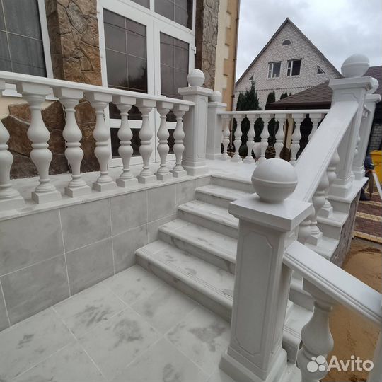 Мрамобетонные балясины без покраски