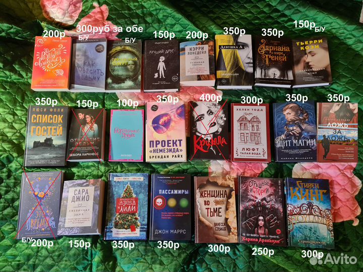 Книги в ассортименте (разные жанры)