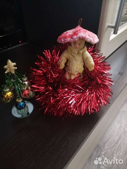 Новогодняя игрушка из ваты