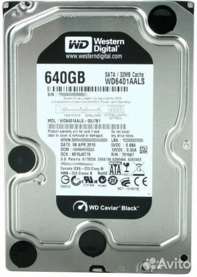 Жесткий диск Western Digital 640 гб WD6401aals