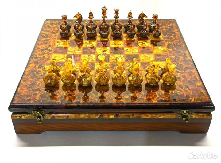 Шахматы янтарные арт.000149