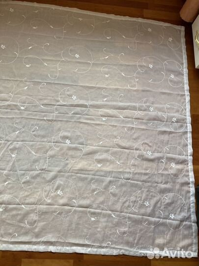 Белая Штора тюль с завязками