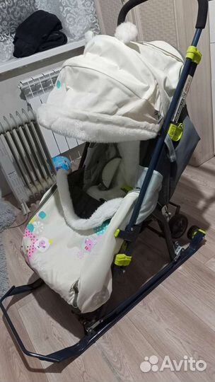 Детские зимние санки коляска бу