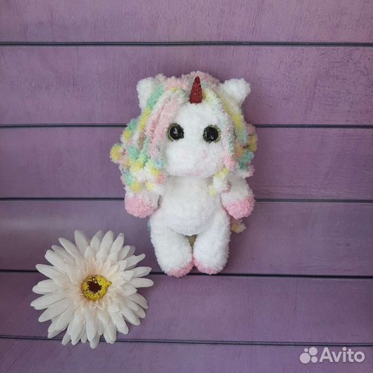 Игрушки ручной работы. Единорожка, зайчик, собачка