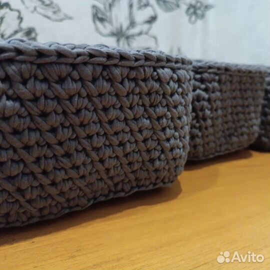 Вязанные корзины