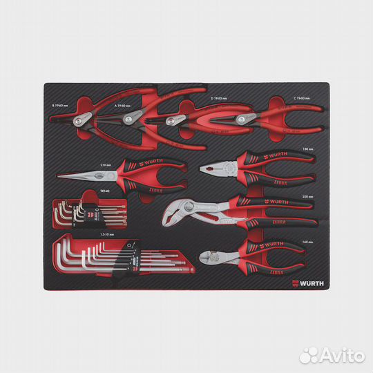 Набор съемников стопорных колец Wurth, 25 шт