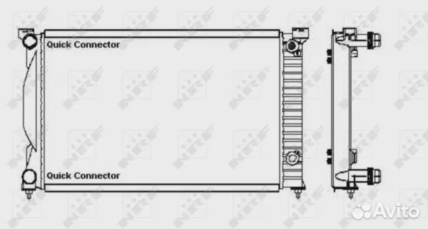 Радиатор системы охлаждения audi A4 1.9D 01
