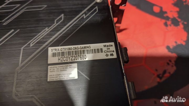 Видеокарта gtx 1060 6gb asus strix