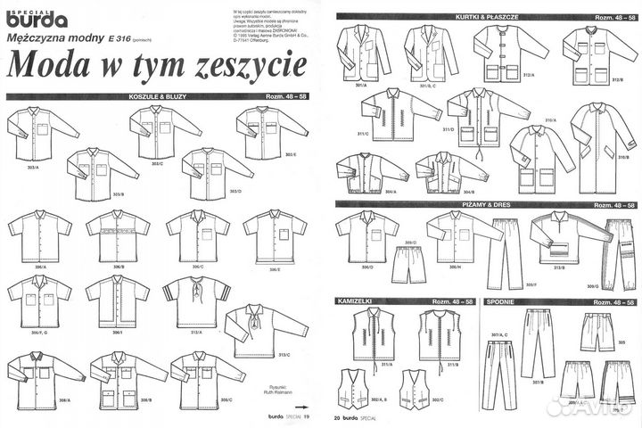 Burda Special мужская мода 1994-1995