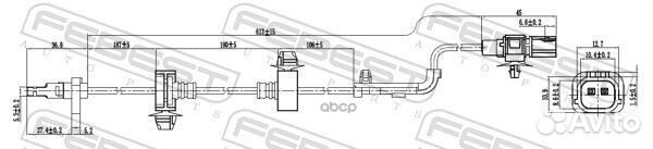 Датчик ABS передний правый 03606008 Febest