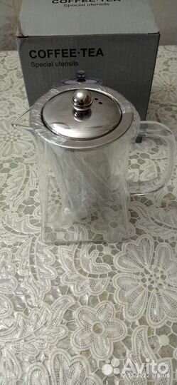 Подарок сувенир.Чайник заварочный стеклянный