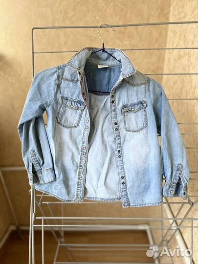 Джинсовая рубашка для девочки zara