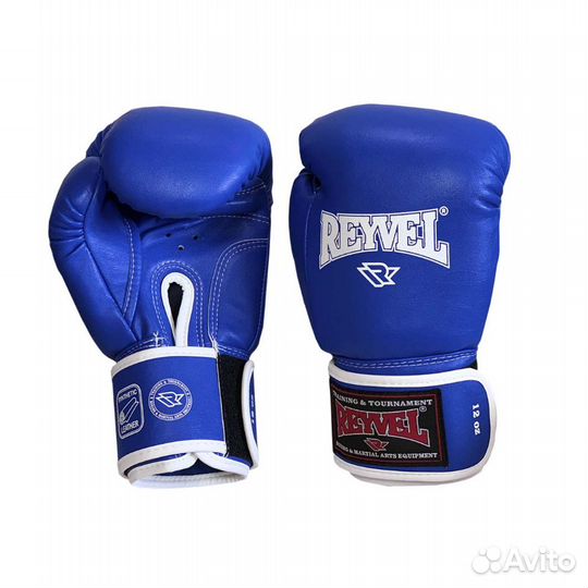 Боксерские перчатки Reyvel 12унц синие